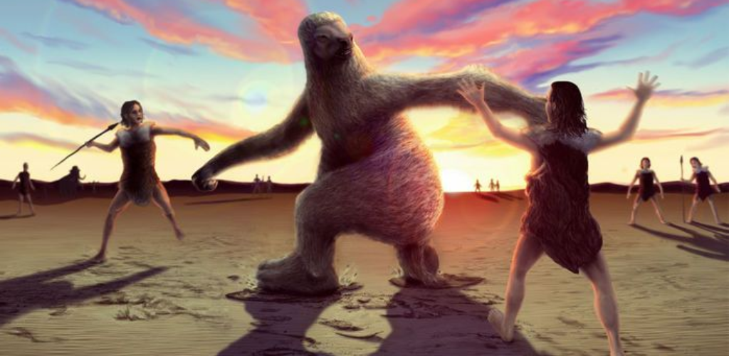Ученые раскрыли сцену охоты древних людей на гигантских ленивцев