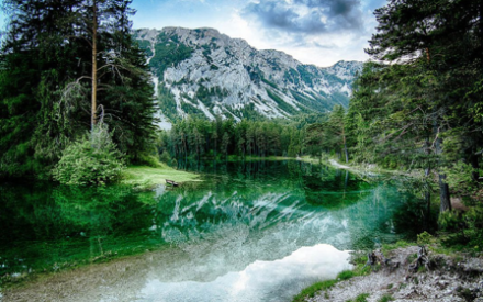 Волшебное озеро Грюнер-Зе, Австрия